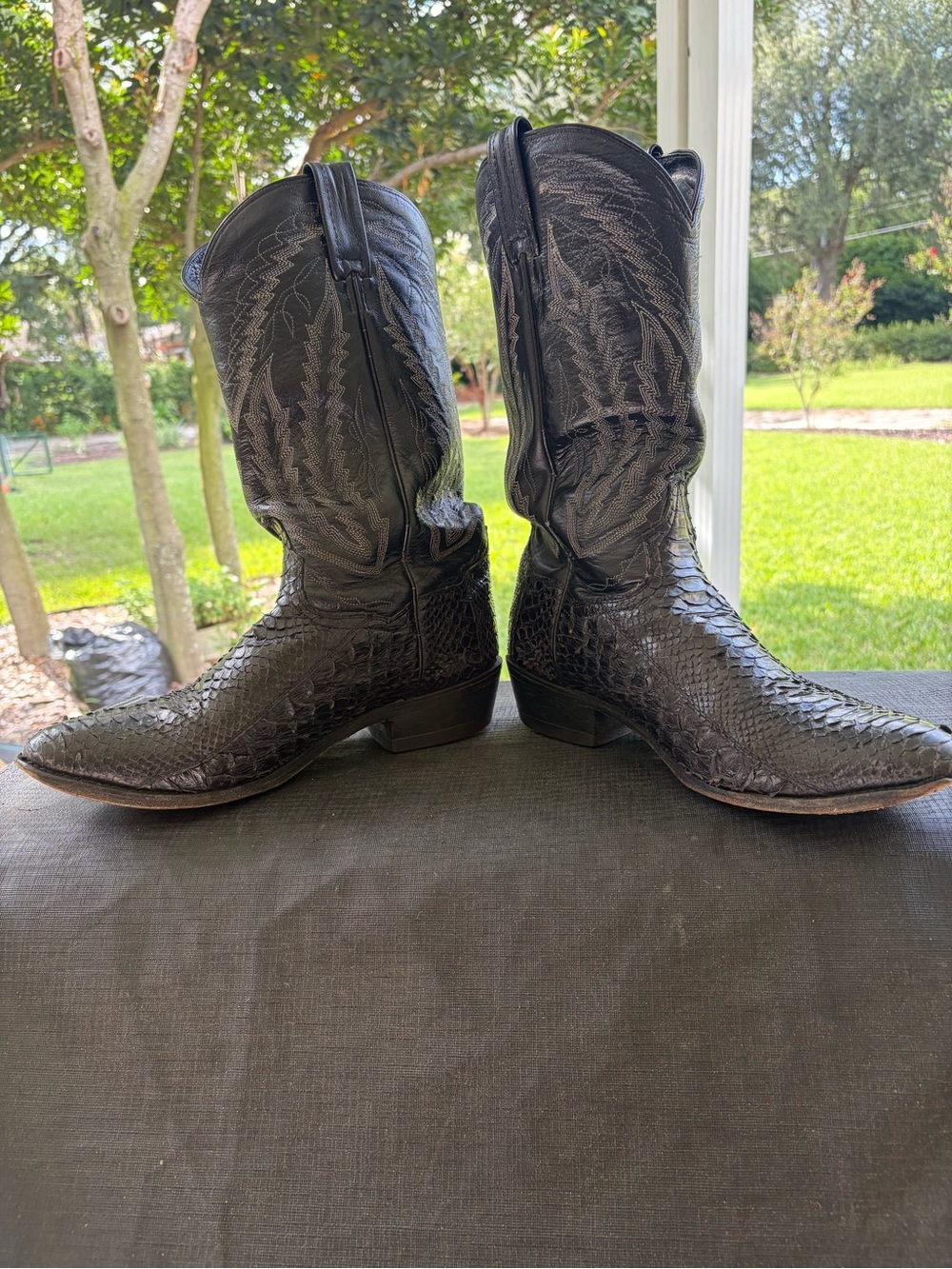 Dan Post Manning Exotic Python Cowboy Boots Size 9.5 EW